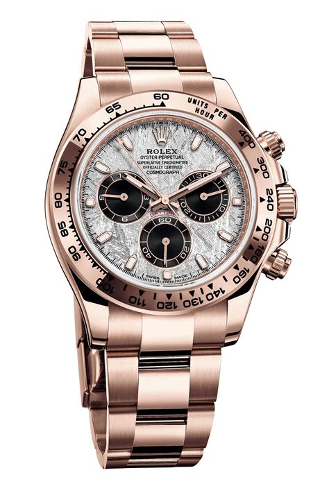 rolex cosmograph daytona 18k yellow gold|Rolex daytona with meteorite dial.